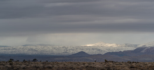 View of the Tehachapi Mountains from Lancaster California