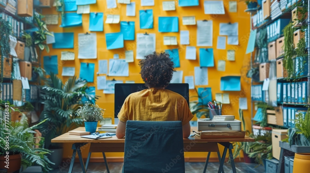 Aufkleber person using the 2-minute rule to quickly tackle small tasks and clear their to-do list.