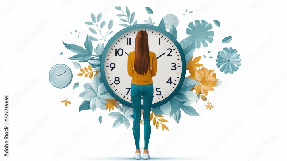 Aufkleber person using the 2-minute rule to quickly tackle small tasks and clear their to-do list.