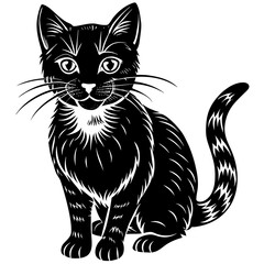 cat silhouette vector illustration svg file
