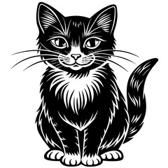 cat silhouette vector illustration svg file