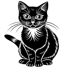 cat silhouette vector illustration svg file