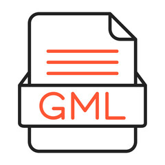 GML File Format Vector Icon Design