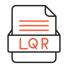 LQR File Format Vector Icon Design