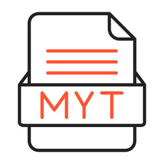 MYD File Format Vector Icon Design - obrazy, fototapety, plakaty