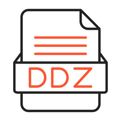 DDZ File Format Vector Icon Design