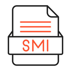 SMI File Format Vector Icon Design