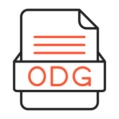 ODG File Format Vector Icon Design