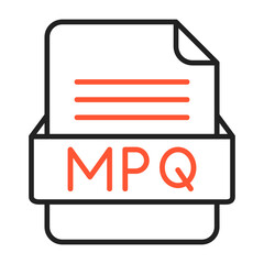 MPQ File Format Vector Icon Design