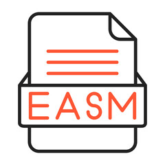 EASM File Format Vector Icon Design