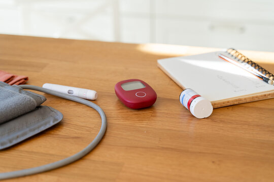Blood pressure and diabetes measure device