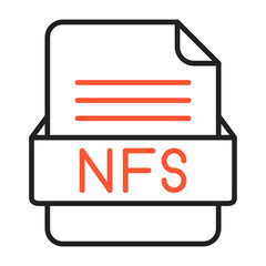 NFS File Format Vector Icon Design