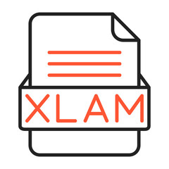 XLAM File Format Vector Icon Design