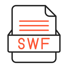 SWF File Format Vector Icon Design