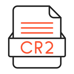 Cr2 File Format Vector Icon Design