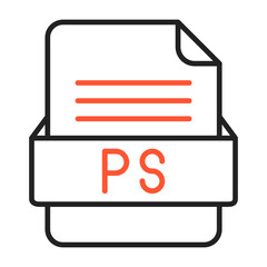 PS File Format Vector Icon Design