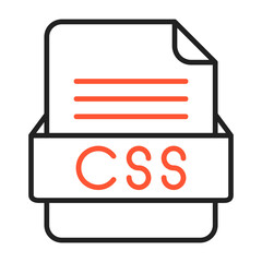 CSS File Format Vector Icon Design