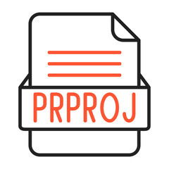 PRPROJ File Format Vector Icon Design