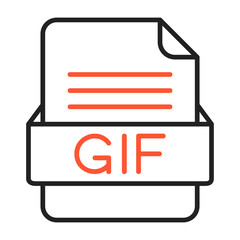 GIF File Format Vector Icon Design