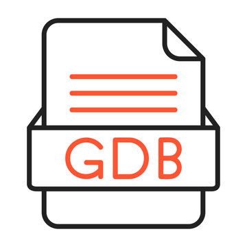 GDB File Format Vector Icon Design