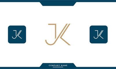 JK, KJ, J, K, Abstract Letters Logo Monogram