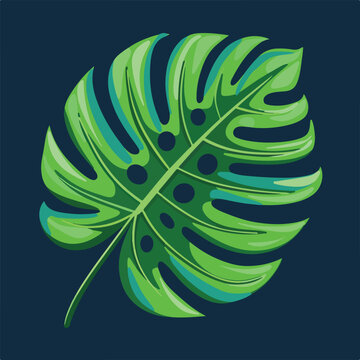 Vector Monstera Leaf Svg