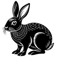 rabbit silhouette vector illustration svg file