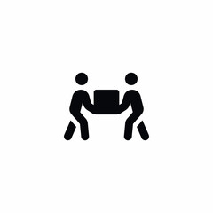 Workers Carrying Box Package icon