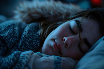 Peaceful Sleep in a Cozy Winter Setting