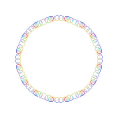 Rainbow circle made of smaller circles