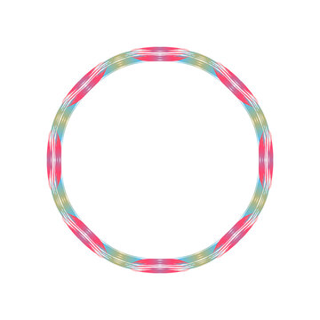 Round abstract colored frame