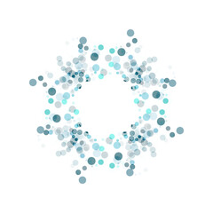 Simple blue circle made of lesser circles