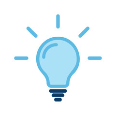 Modern light bulb icon, great design for any purposes. Cartoon drawing. Outline style. Retro style. Modern style.