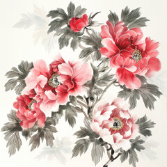 Elegant Watercolor Botanical Floral Illustration