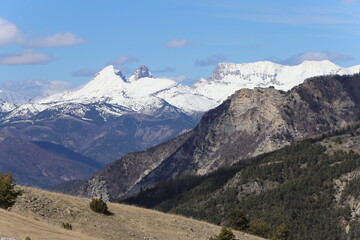 Le Dévoluy vue de la petite Ceüze, Hautes Alpes