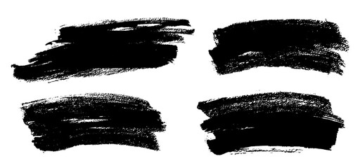 Brush strokes vector. Rectangular painted objects - 777727441