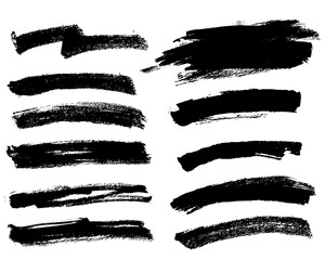 Brush strokes vector. Rectangular painted objects - 777727646