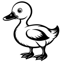 baby duck silhouette vector illustration svg file