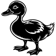 baby duck silhouette vector illustration svg file
