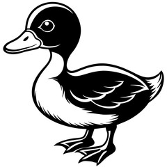baby duck silhouette vector illustration svg file