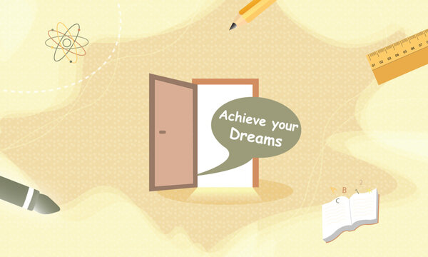 Vector illustration of 'The Door to Your Dreams.