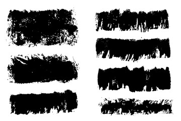 Brush strokes vector. Rectangular painted objects - 777729092