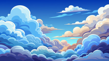 Realistic Clouds Vector Bringing Atmospheric Charm to Your Designs - obrazy, fototapety, plakaty