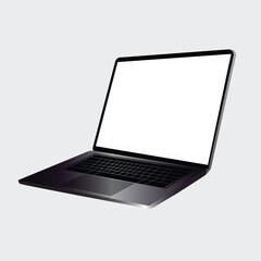 a vector illustration of a flying laptop with a flat icon style.