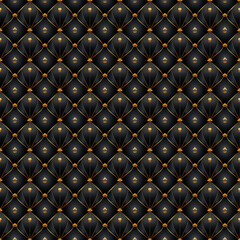 Elegant Black and Gold Intricate Wallpaper