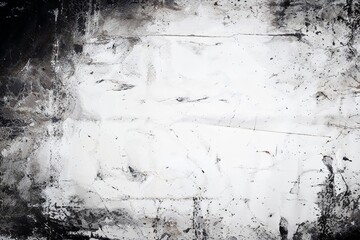 A weathered black grunge background with worn-out textures and faded paint. The dark textured wallpaper features black and white tones.
