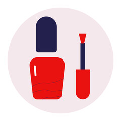 Beauty red colored icon pack