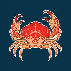 Red Crab, Lobster, Omar - vector character mascot sticker