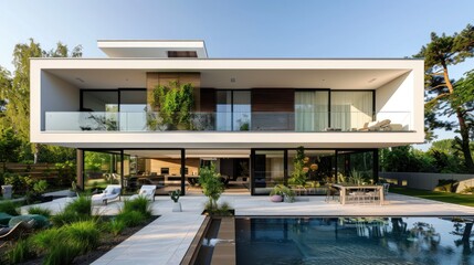 Beautiful modern villa in minimalist style