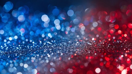 Abstract patriotic red white and blue glitter sparkle background for voting, memorial, labor day and election